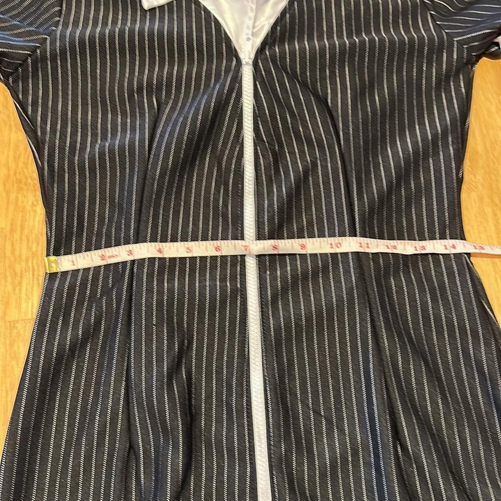Leg Avenue Gangster Costume Pinstripe Dress Mob Boss Halloween Outfit L - Picture 8 of 10